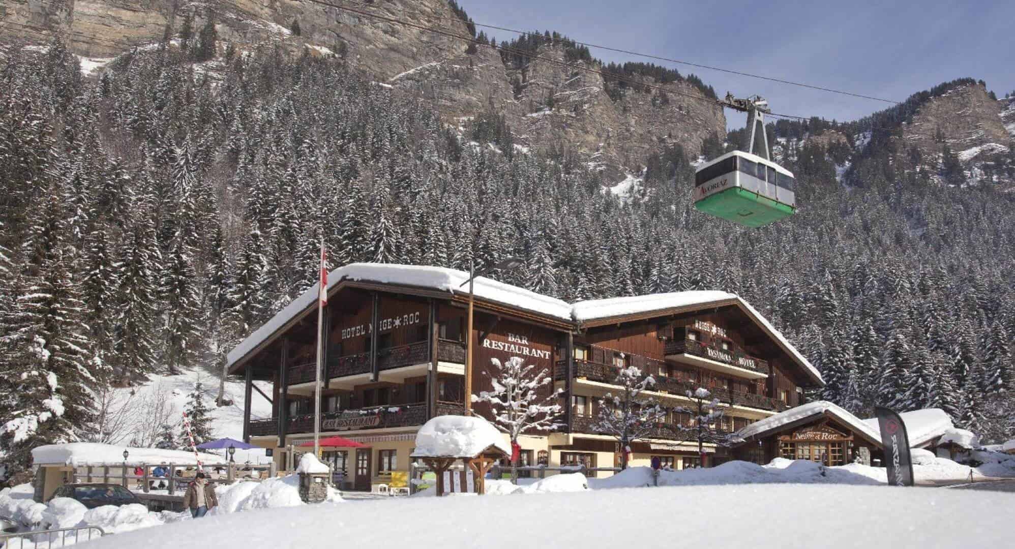 Ski-in lodge with on-site restaurant and cable car access