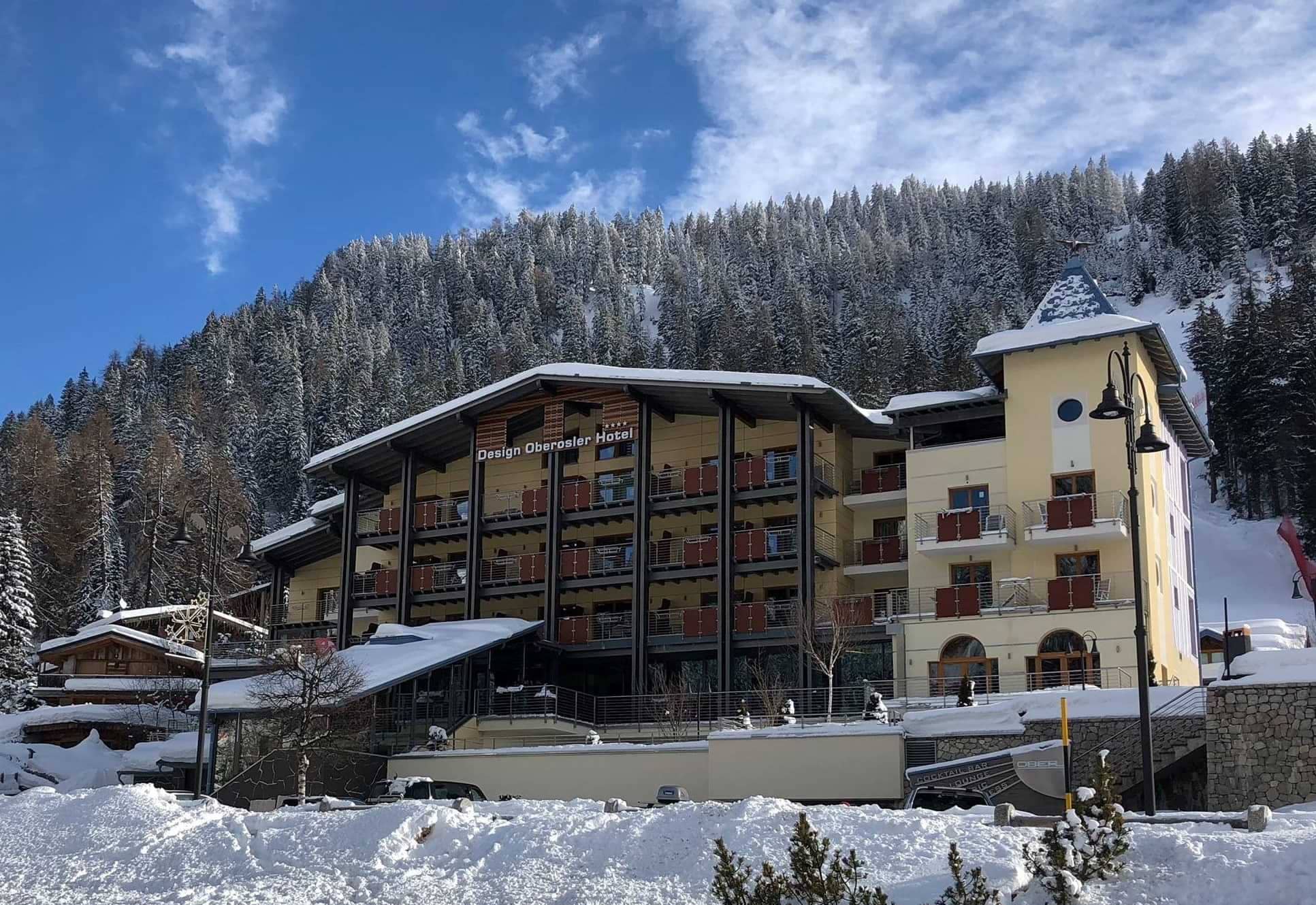 Hotel exterior with private balconies and direct ski-in/ski-out access
