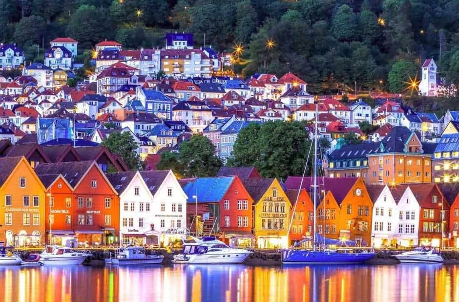 Bergen waterfront view; walking distance to historic Bryggen district