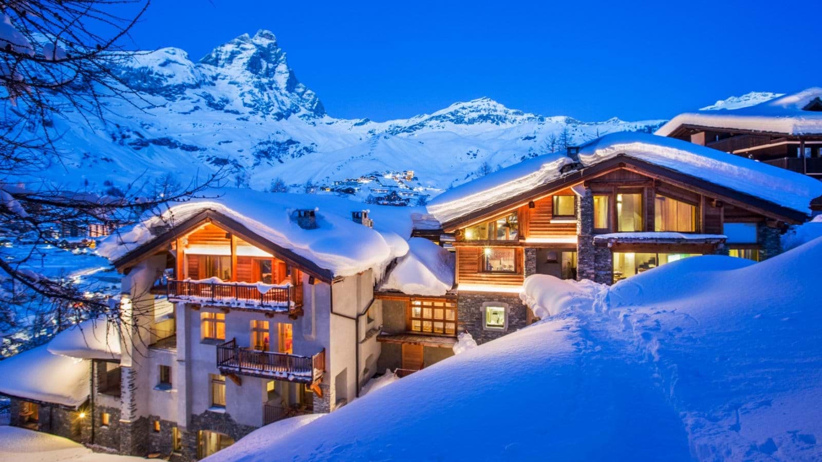 Ski-in/ski-out chalet with direct trail access and Matterhorn views