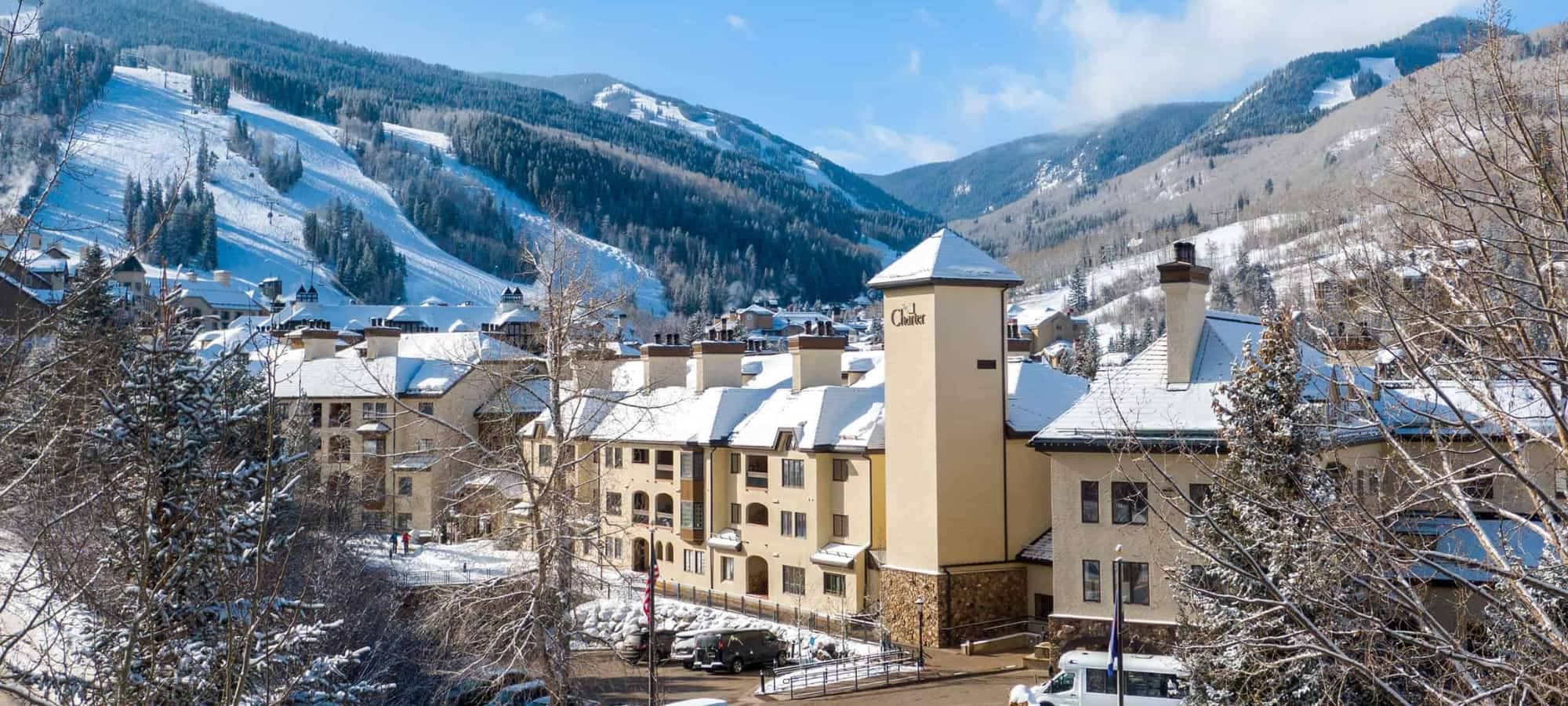 Charter resort exterior with ski-in/ski-out access to Beaver Creek