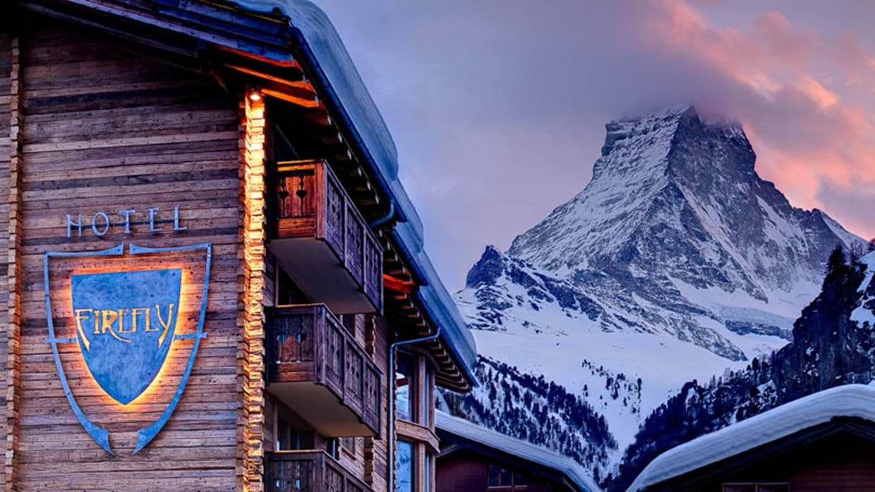 Chalet exterior with private balconies and direct Matterhorn views
