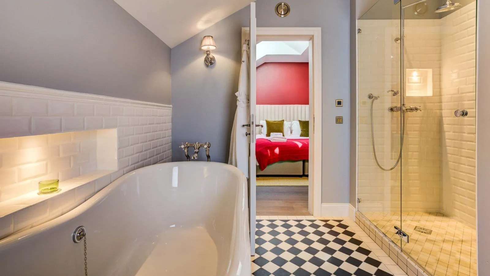 Ensuite bathroom with soaking tub and separate walk-in shower