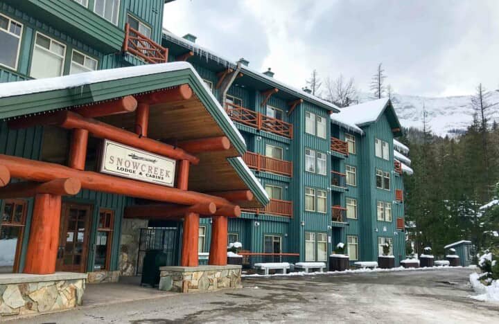 Snowcreek Lodge exterior; ski-in/ski-out access via mountain base