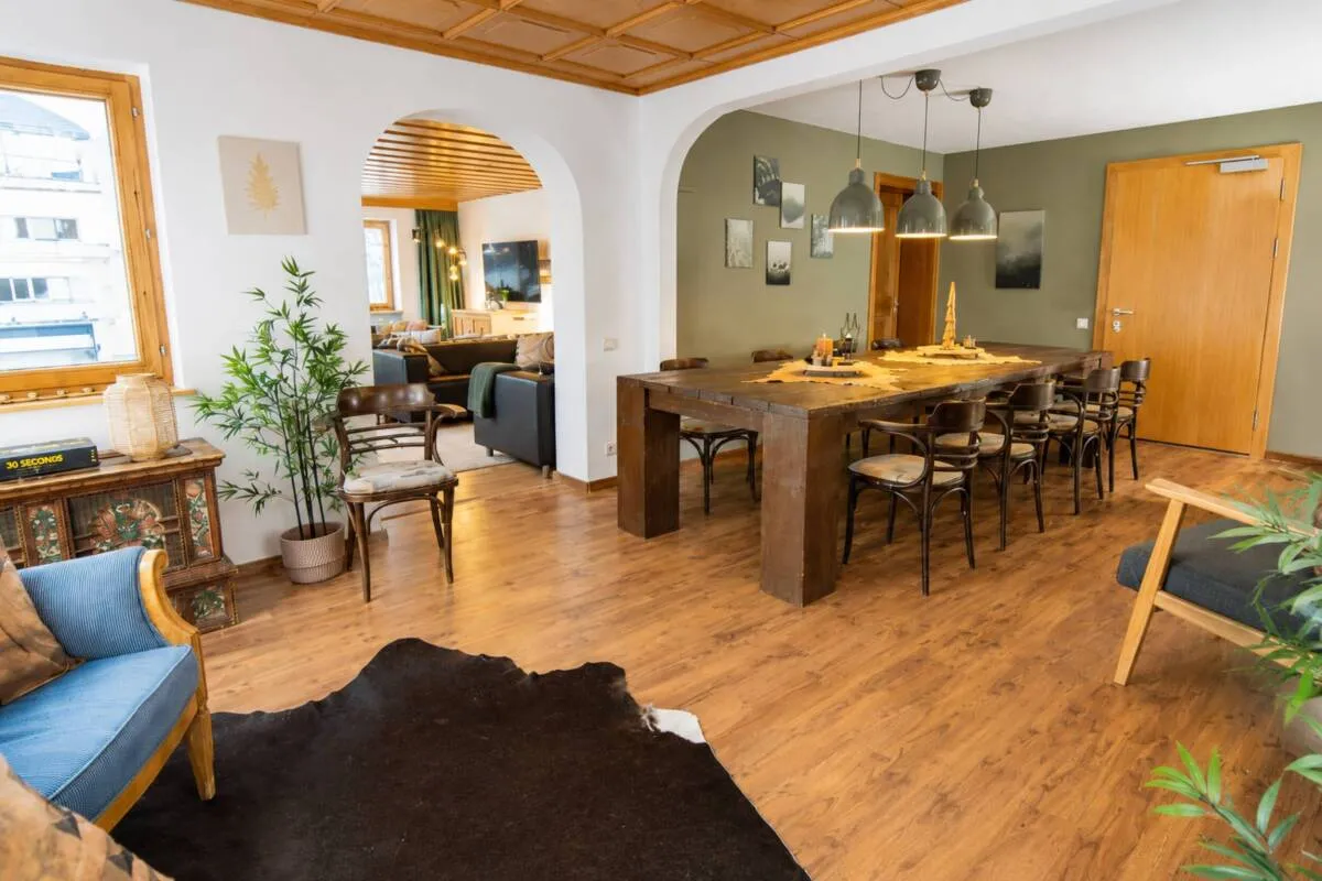 Shared living and dining space