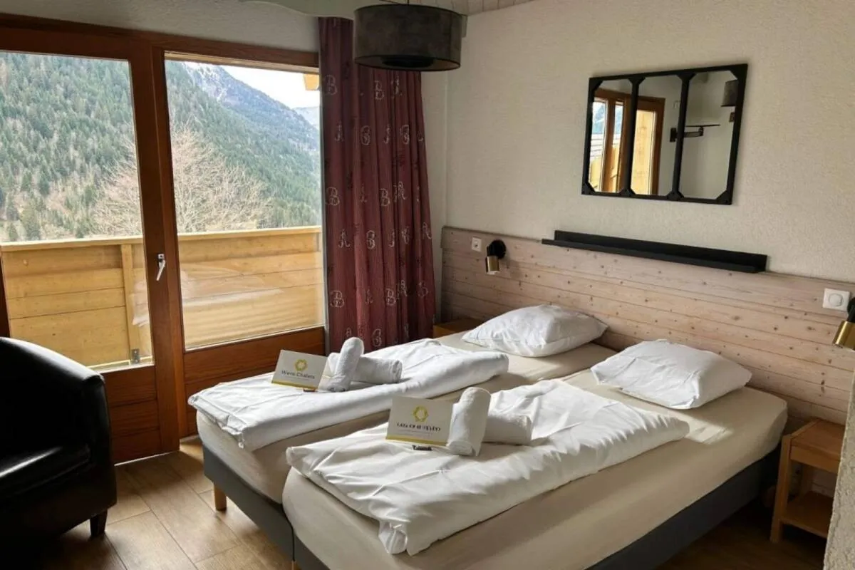 Guest bedroom beside the window