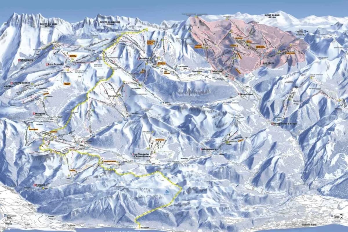 Portes du Soleil ski area map