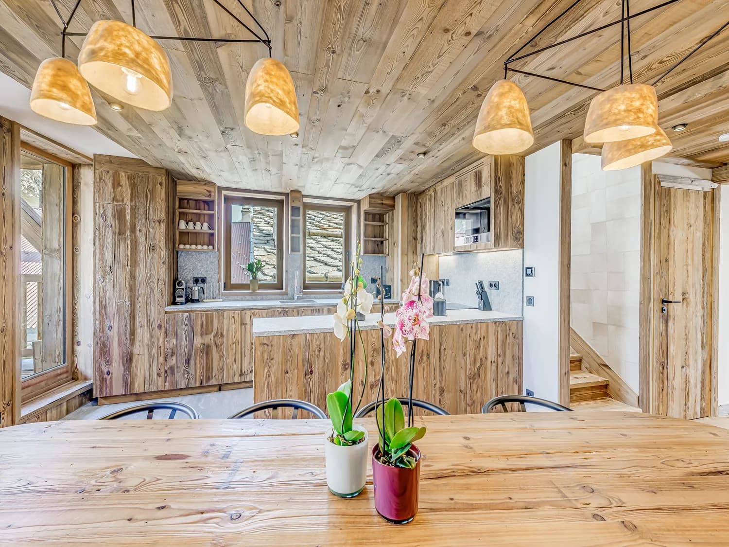 Dining table beside the kitchen