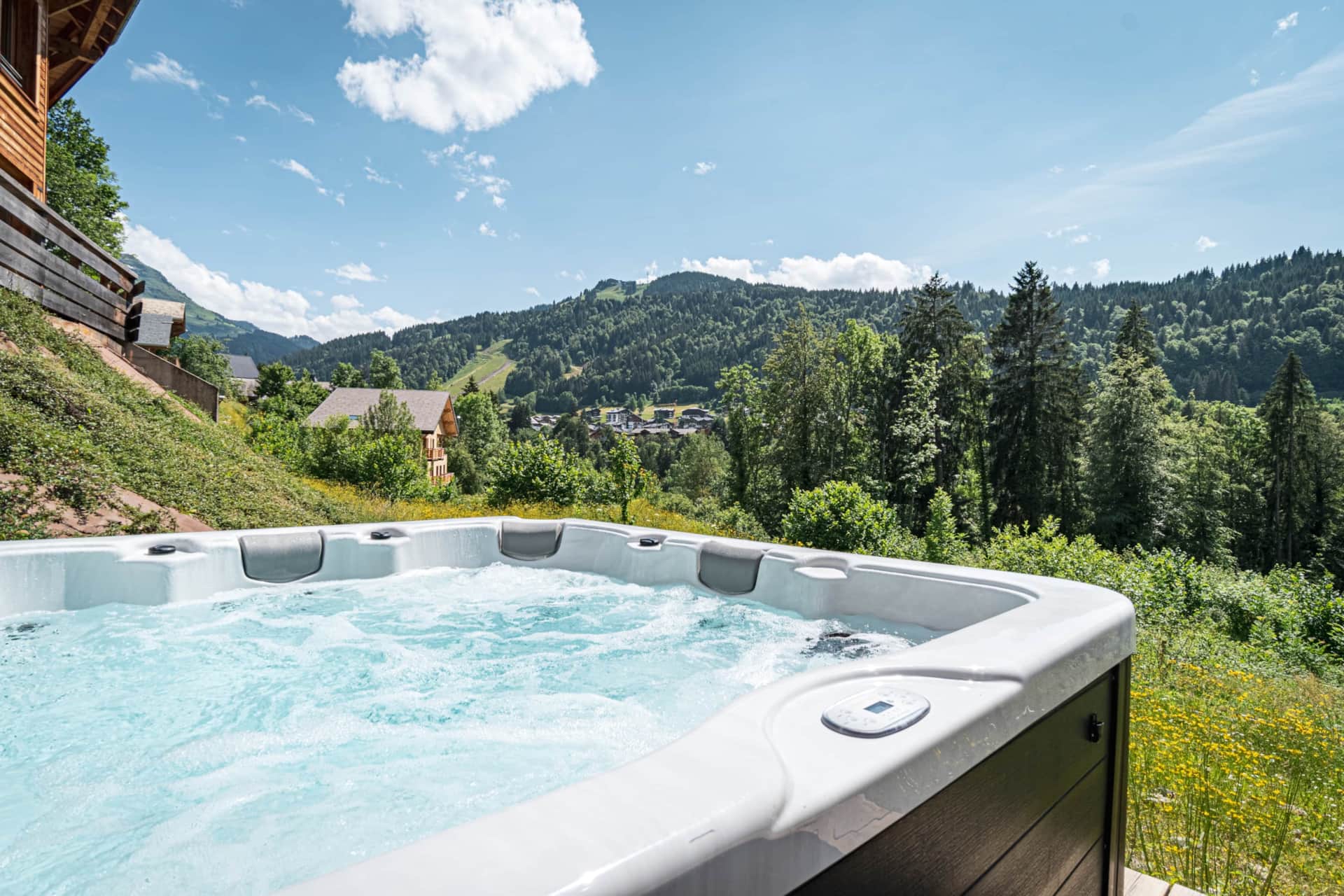 South-facing hot-tub terrace