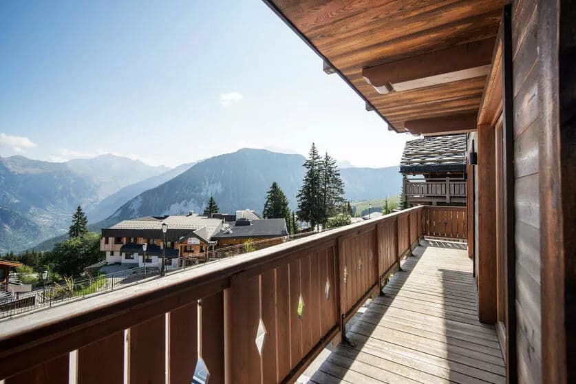 Balcony overlooking the resort and surrounding mountains