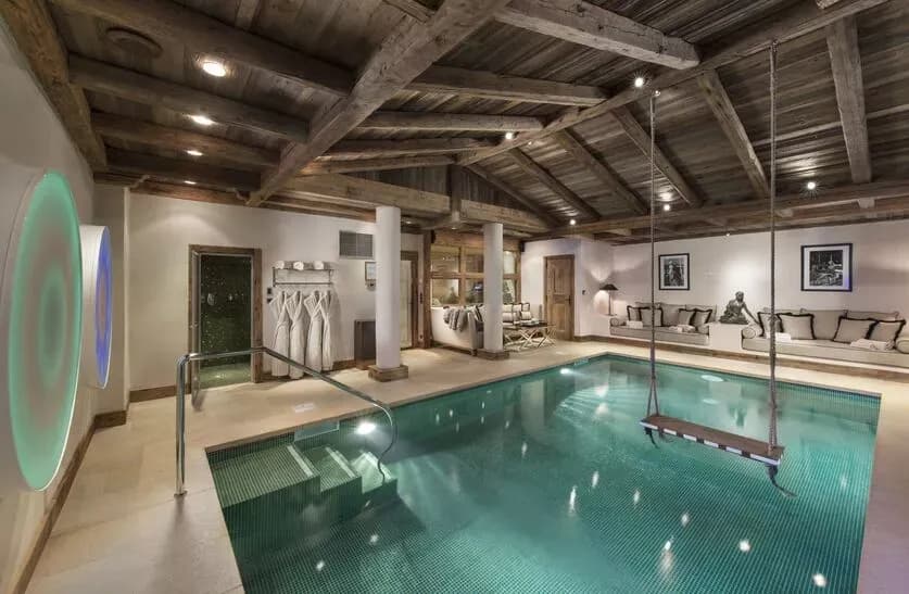 An Indoor Pool and Spa