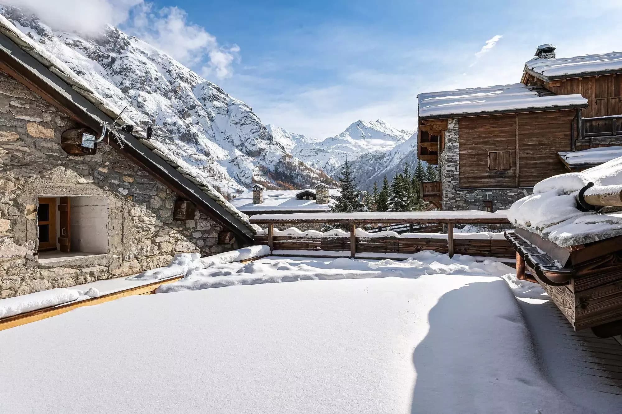 Terrace mountain views