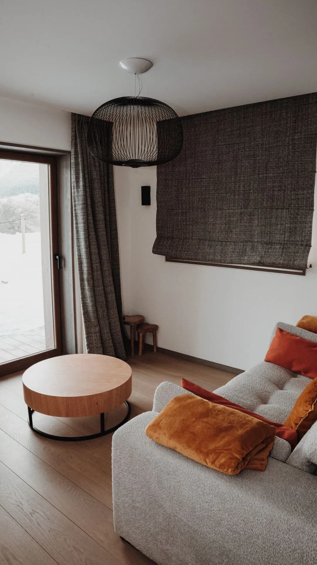 Sofa beside the terrace doors
