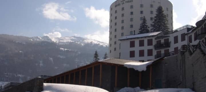 Ski resort exterior with mountain views and proximity to slopes