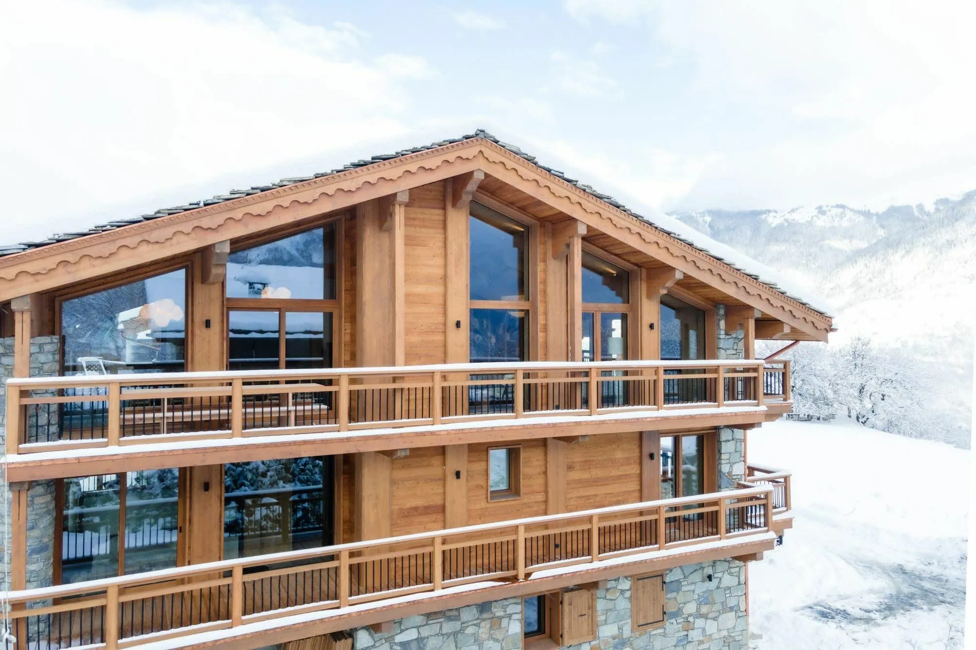 Twenty metres from the slopes
