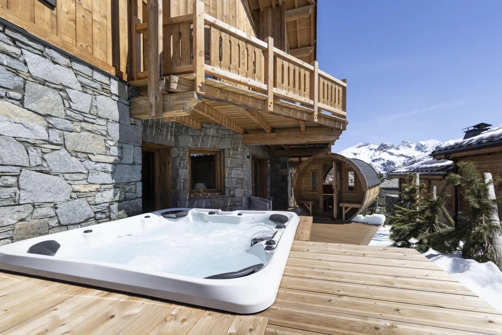 Outdoor spa on the terrace