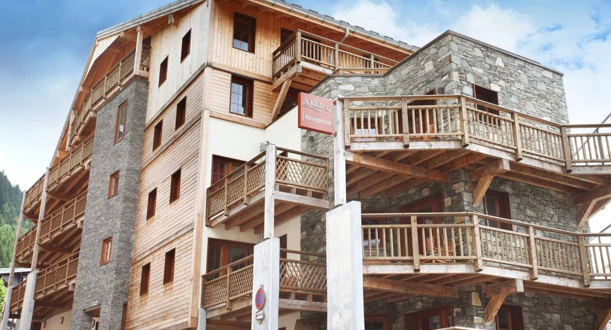 Stone and timber building exterior with on-site reception area