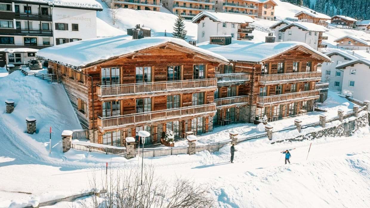 Ski-in/ski-out chalet featuring private balconies and direct access to slopes
