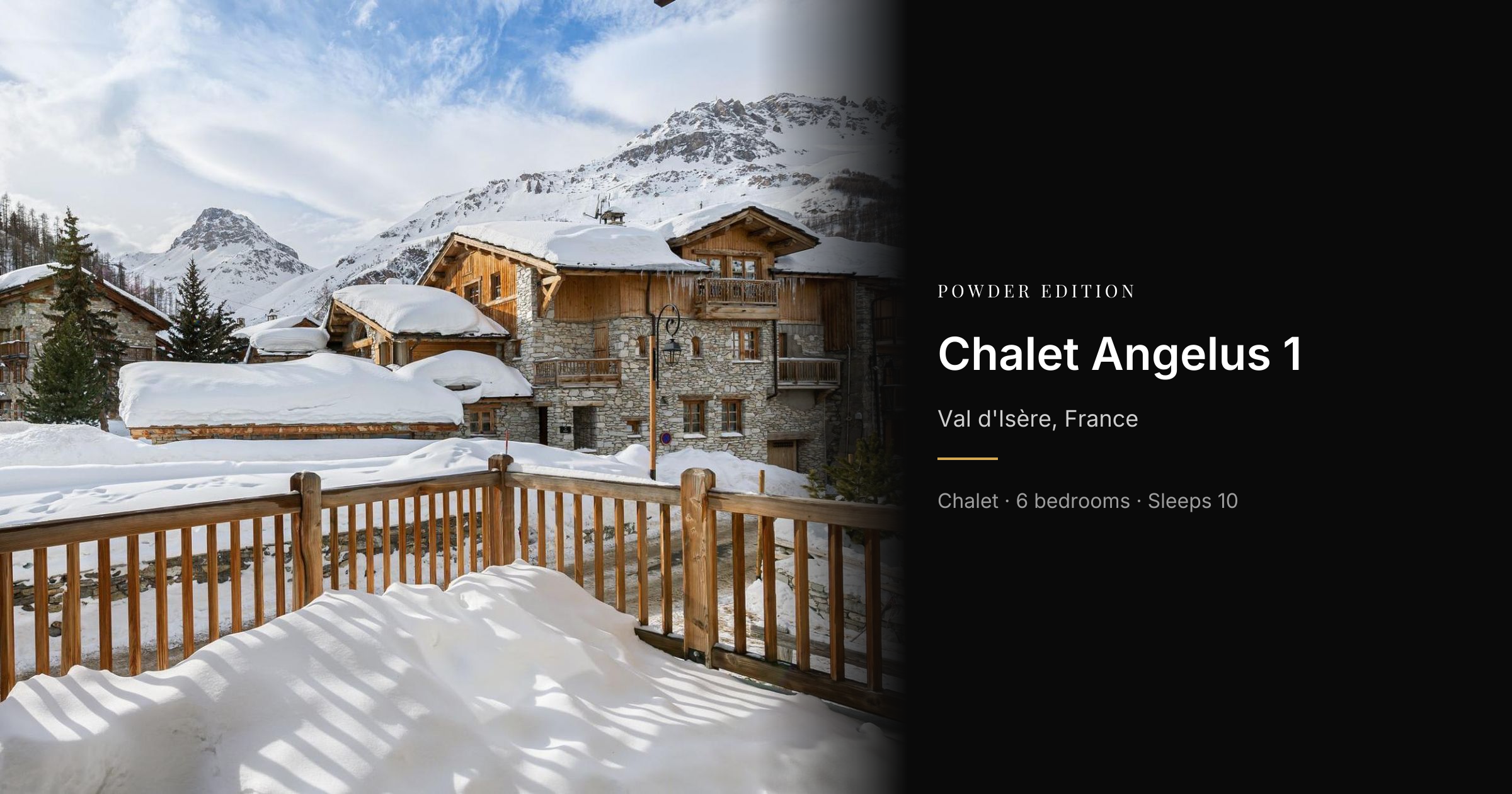 Chalet Angelus 1 — Luxury 6-Bed Chalet in Val d'Isère | Powder Edition